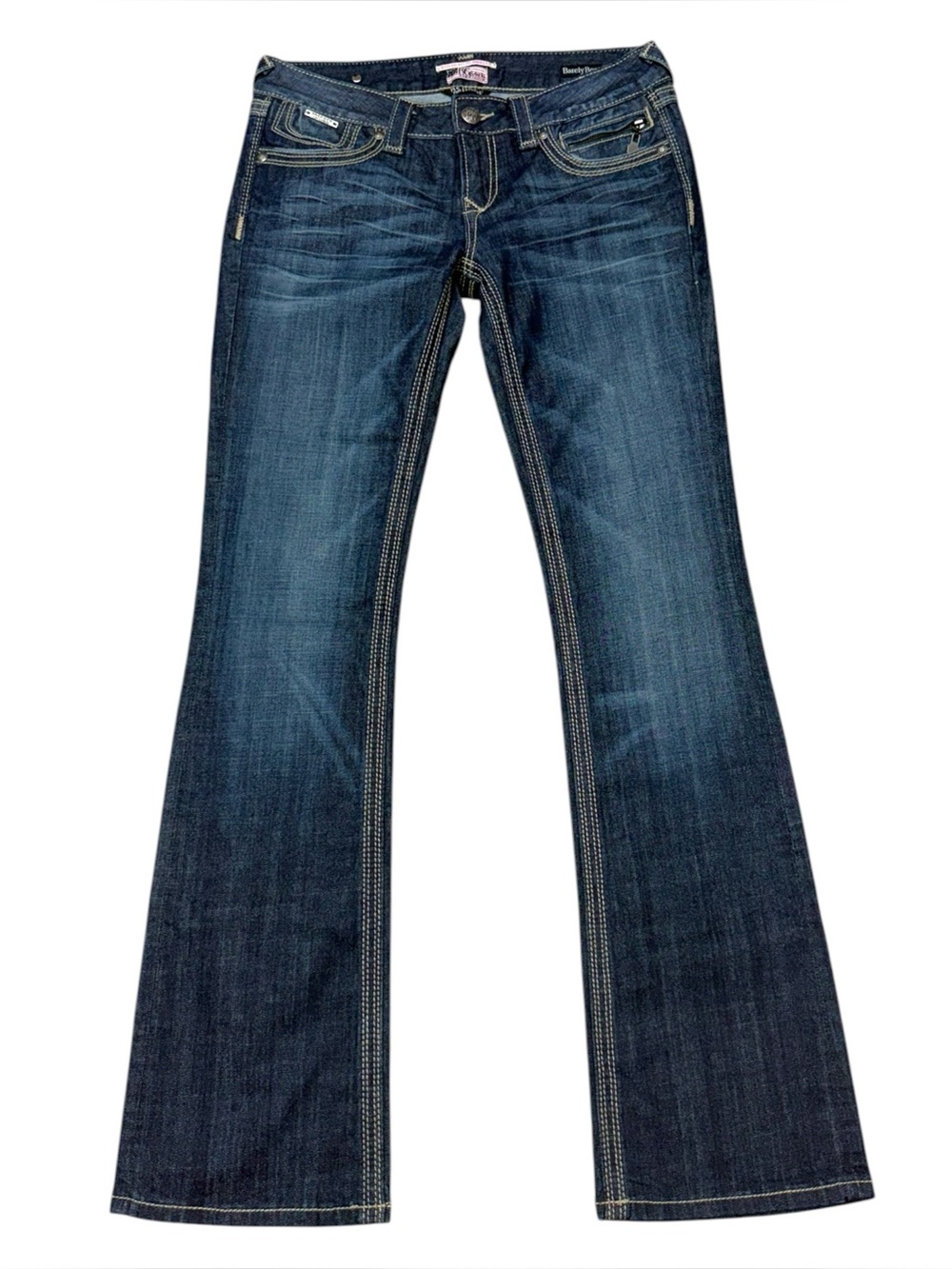 ReRock Express Dark Wash Barely Boot Low Rise Jeans 6R Dark Indigo Y2K Flare
